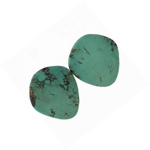 <span class=keywords><strong>Campitos</strong></span>-cabujón de color azul turquesa para bebé, cabujones de diseño de forma libre con incrustaciones de pirita - Product Image 1