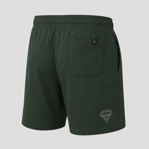 Custom Logo <b>Mens</b> Dark <b>Green</b> 100% Cotton Fleece Breathable Quick Dry Gym <b>Shorts</b> Casual Drawstring Workout Athletic Manufacturer - Product Image 2