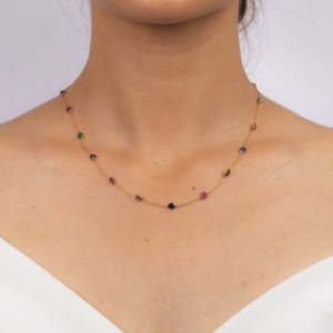 Collier pendentif en forme de cœur en or jaune 18 carats avec diamants et perles sertis en clos, style Christian Strand - Product Image 2
