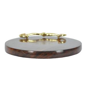 Bandejas decorativas de madera para servir té y aperitivos, bandeja redonda para pizza, diseño de bocado de caballo plateado, últimas bandejas de bambú, suministros para hoteles - Product Image 5