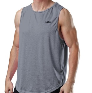 Blue Men's Tank Top Sleeveless Workout <b>Vest</b> Quick Dry Breathable Plus Size Gym Running Shirt - Product Image 3