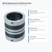 Joint mécanique à soufflet métallique MFL65 de remplacement pour pompe de process de raffinerie