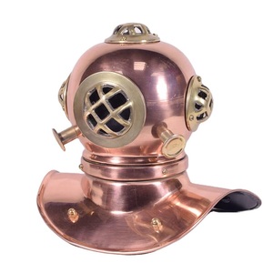 Casco de Buceo de Cobre, Pieza Decorativa Ocean Explorer para Decoración Costera, Exposiciones Náuticas e Interiores con Temática Marina - Product Image 2
