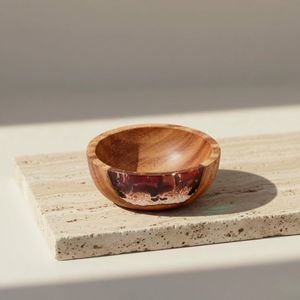Large Size Polished Wooden and Resin Handmade Serving Bowl for Party <b>Kitchen</b> Dining or Centerpiece <b>Table</b> Decor - Product Image 3