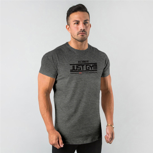 Nueva Camiseta Deportiva Casual para Hombre, Tejida, con Logotipo Frontal, Antiarrugas, de Secado Rápido, Ajustada, para Gimnasio, con Tela de Spandex/Poliéster - Product Image 5