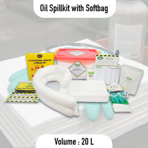 Oil Spill Kit 20L with Clear <b>Box</b> / Pail / <b>Soft</b> Bag – Portable Industrial Oil Spill Response Kit for Emergency Oil Spill Cleanup - Product Image 2