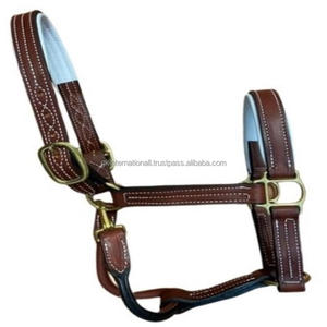 Cabestro de montar a caballo de cuero personalizado acolchado suave de la mejor calidad ecuestre al por mayor fabricante y exportador OEM - Product Image 3