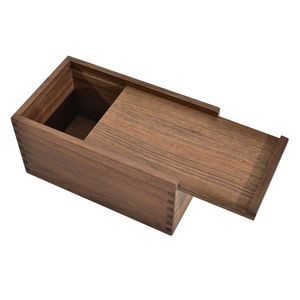 Caja de Almacenamiento de Madera, Estilo Clásico, Diseño Plegable Ecológico, Tamaño Personalizado, Hecha a Mano con Tapa Deslizante Pulida, Embalaje para Regalo - Product Image 2
