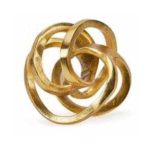 Escultura abstracta de figurita de Venta caliente, escultura de mesa moderna de aluminio para el hogar para oficina, escultura de regalo de boda hecha a mano de Metal - Product Image 3