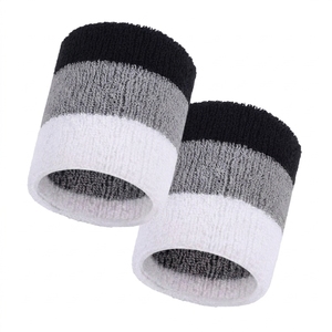 Bandeau de poignet fin, respirant et doux en polyester et coton pour le basketball et le badminton, ajustement universel - Product Image 1