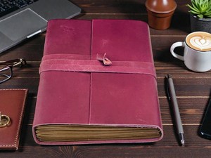 Personalized Rustic Brown Vintage Leather <b>Journal</b> Handmade Engraved Lined <b>Writing</b> Notebook with Strap Custom Diary Gift - Product Image 3