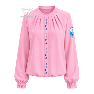 ขายส่งสินค้าจากบริษัทแจ็คแอนด์จิล ออฟ อเมริกา อิงค์ เสื้อผ้าผู้หญิง เสื้อเชิ้ตปักลายจีบพร้อมแขนพอง สไตล์กรีก - Product Image 1