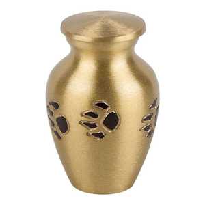 Urne funéraire blanche pour animaux de compagnie avec motif de patte, personnalisable pour cendres, récipient commémoratif pour chiens et chats, urne et pot en métal - Product Image 6