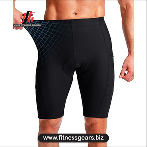 High Performance Eco-Friendly Breathable Spandex/Polyester <b>Cycling</b> <b>Shorts</b> Customizable Options Men-<b>Padded</b> Comfort Quick Dry - Product Image 1