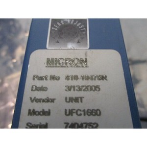 Unit UFC-<b>1660</b> Mass Flow Controller, MFC, Micron - Trusted Global Legacy Semiconductor Equipment and Parts at - Product Image 4