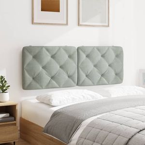 Coussin de tête de lit gris clair en velours 54 pouces 100 % polyester pour la lecture et le repos au lit - Product Image 4