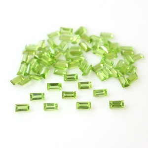 Peridoto verde natural, corte baguette rectangular facetado, piedras preciosas sueltas calibradas, cuentas de peridoto para la fabricación de joyería, venta al por mayor. - Product Image 3