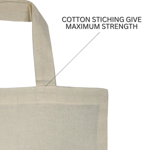 LMC กระเป๋าผ้าฝ้ายออร์แกนิก100% ระดับโลกน้ำหนักเบาทนทานใช้ซ้ำได้ซูเปอร์มาร์เก็ต - Product Image 6