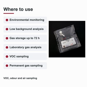 Sac d'échantillonnage de gaz TECHINSTRO Kynar 10 litres en film PVDF, à valve unique, étanche, pour l'échantillonnage des odeurs et de l'air des COV - Product Image 5