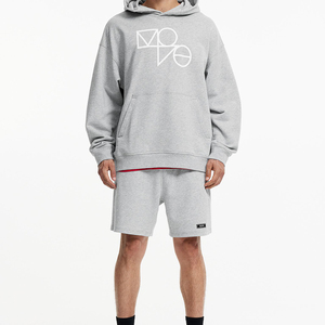 Sweat à capuche OEM personnalisé, pull-over uni en coton imprimé, sweat à capuche surdimensionné pour hommes - Product Image 2