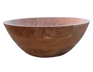 Tazón para Servir de Madera de Acacia Natural, Hecho a Mano, Ecológico, Ligero y Duradero, con Grano Distintivo, para Frutas, Ensaladas y Camping - Product Image 4