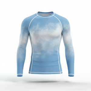 เสื้อรัดรูปแขนยาวแบบยูนิเซ็กซ์สำหรับออกกำลังกาย ฟิตเนส บีเจเจ เอ็มเอ็มเอ็ม ยิวยิตสู ฝึกซ้อม พร้อมรับสกรีนลายแบบซับลิเมชั่น - Product Image 1