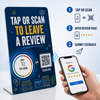 Tarjeta NFC Acrílica Cuadrada Vorx Tech para Reseñas de Google, Tarjeta NFC Personalizada con Menú, Tarjeta PVC con Chip para Negocios OEM