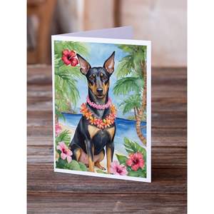 การ์ดอวยพร Manchester Terrier luau แปลกๆขนาด8 A7ขนาด5x7การ์ดเปล่าพร้อมซองจดหมาย - Product Image 2