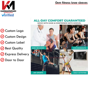 Durable <b>Knee</b> <b>Sleeves</b> Men Women <b>Compression</b> Gym Workout Support Manufacturer - Product Image 5
