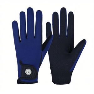 Conjunto Personalizado de Guantes de Equitación para Salto de Obstáculos, Cierre de Gancho y Bucle, Unisex, Tejido Elástico Transpirable Sintético - Product Image 2