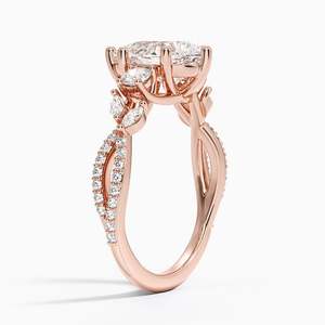 Anillo de Compromiso de Diamantes con Corte de Pera, Tres Piedras, Oro Amarillo de 14K, Diamantes Cultivados en Laboratorio, Certificado IGI, Anillo de Boda para Mujer, Regalo de la India - Product Image 4