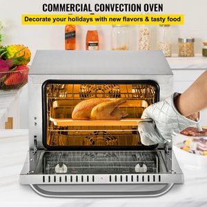 Forno a Convezione da 21L/19Qt per Hotel - Forno Convenzionale da Banco a 3 Livelli 1440W con Porta in Vetro Frontale - Product Image 2