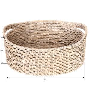 Cesta de ratán tejida a mano natural para almacenamiento decorativo en el hogar o la oficina, producto de herramienta torneada - Product Image 5