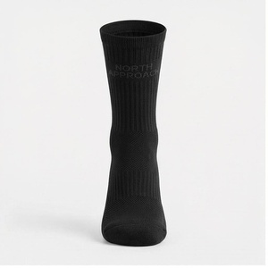 North Approach Crew <b>Socks</b> <b>Black</b> Breathable Running <b>Socks</b> for Adults Summer Season - Product Image 1