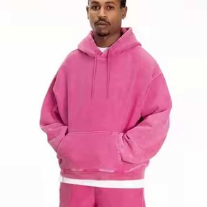 Sweat à capuche streetwear de haute qualité 100% coton, délavé à l'acide et au pierre, style vintage, de fabricant OEM - Product Image 6