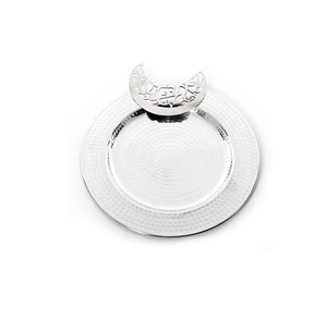 Bandeja de Metal Rústica Hecha a Mano con Asa Dorada para Alimentos y Frutas, Bandeja de Acero Inoxidable de Alta Calidad para Servir Alimentos en el Hogar - Product Image 3