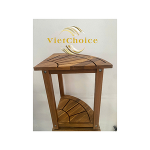 VietChoice Wooden Double Tier Circular Spice Storage <b>Rack</b> Modern Minimalist Durable Standing Made Vietnam High Quality Premium - Product Image 5