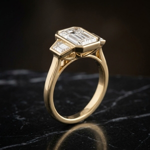Anillo de Compromiso con Diamante Cultivado en Laboratorio con Certificación IGI VVS1 VS1 CVD, Anillo de Diamante Cultivado en Laboratorio con Esmeralda Personalizado para Mujer - Product Image 5