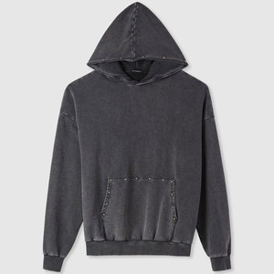 Sudadera con Capucha Unisex con Tachuelas, Sudadera de Algodón Premium con Detalle de Tachuelas Metálicas, Ropa Casual Urbana para Uso Diario - Product Image 1