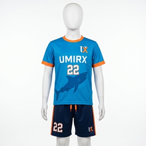 Conjunto de Uniforme de Fútbol Personalizado para Hombre, Camiseta y Pantalones Cortos Sublimados 100% Poliéster, Color Degradado, Cuello en V, Nombre del Equipo del Club Académico - Product Image 1