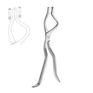 Pinzas de desimpactación Premium Rowe de acero inoxidable, izquierda y derecha, para cirugía maxilofacial, pinzas mandibulares para desimpactación - Product Image 1