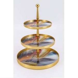 Soporte para Pastel Decorativo de Cumpleaños, Diseño Moderno, Base para Pastel para Fiestas y Celebraciones, Metal, Forma Personalizada, 3 Niveles - Product Image 2