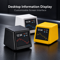 Afficheur d'informations de bureau WiFi en stock avec horloge en temps réel, météo, calendrier, température, minuteur, alimentation USB – Vente en gros