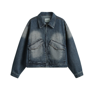 Chaqueta Vaquera al por Mayor OEM, 100% Algodón, Logotipo Frontal en Lona, para Hombre, Invierno - Product Image 2