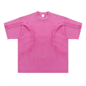 Camiseta Corta de Algodón Estampada con Lavado Ácido, Estilo Hip Hop Urbano, Peso Pesado 180 g/m², Vintage, 100% Felpa - Product Image 1