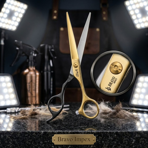 Hair Scissors <b>Barber</b> Professional Stainless Steel Shears Precision Blade Comfortable Grip Salon Tool Use High Hardness <b>Set</b> Tool - Product Image 1
