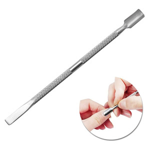 Pousse-cuticules en acier inoxydable à double tête pour le nettoyage des ongles et des ongles d'orteils - Product Image 1