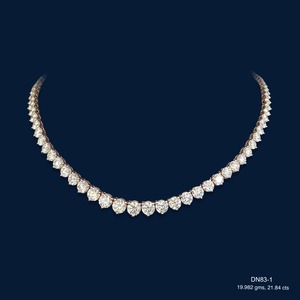 สร้อยคอเทนนิสเพชรโมอิสซาไนต์ VVSVS ทองคำโรสโกลด์ 14K หรูหรา พร้อมเพชรทรงกลมทองคำแท้ 14K สร้อยคอแบบโชคเกอร์ เพชรเพาะเลี้ยงในห้องปฏิบัติการ งานจิวเวลรี่ชั้นดี - Product Image 2
