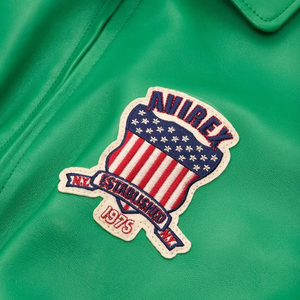 Chaqueta de Cuero AVIREX para Hombre 2025, Chaqueta Universitaria Unisex Avirex, Chaqueta Varsity de Lana y Cuero Genuino de Primera Calidad, Ligera - Product Image 4