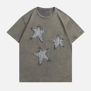 Camiseta Oversize para Hombre de Algodón y Poliéster de 260 g/m² con Efecto Desgastado, Parche Bordado con Logotipo, Talla Personalizada, Moda Urbana - Product Image 6